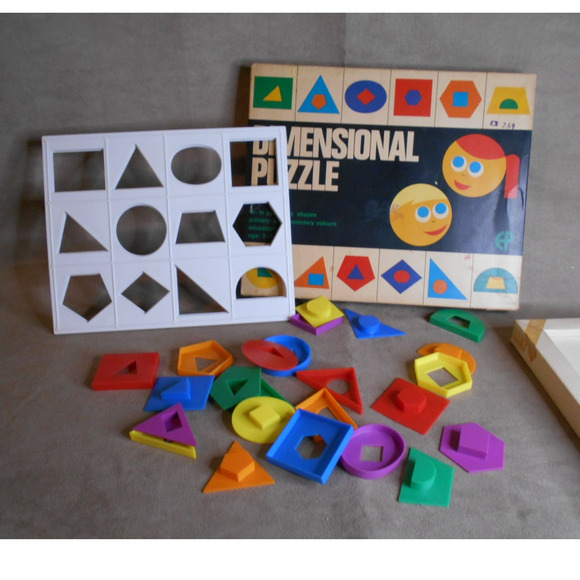 Vintage Dimensional Puzzle Europlastic Amsterdam Holland Montessori RARE - Picture 6 of 10